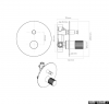 Oltens Hamnes bateria wannowo-prysznicowa podtynkowa kompletna czarny mat 34106300